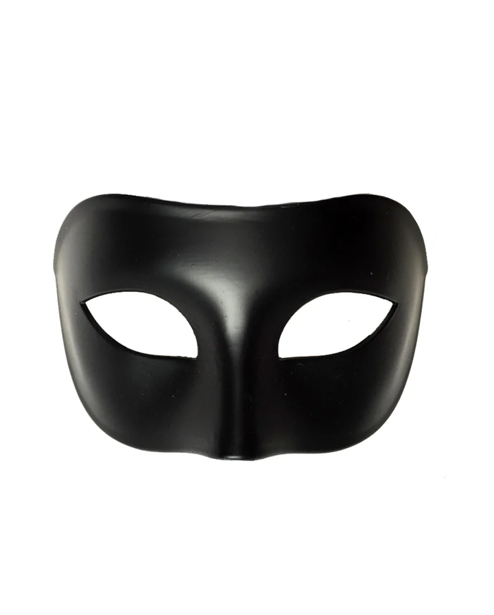 Mardi Gras Creations - Domino Eyelet Metallic Plain Mask: Gold