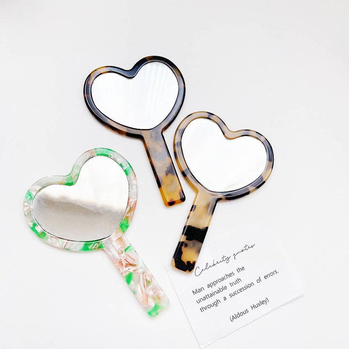 ACCITY - Retro Acetate Compact Mirror Geometric/Heart_CWMM6373: PINK / (OS) 1