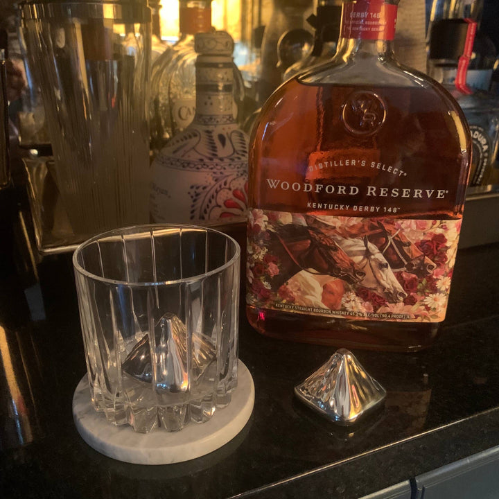 Fox Run Brands - Outset Stainless Steel Mountain Top Whiskey Stones, Set of 2