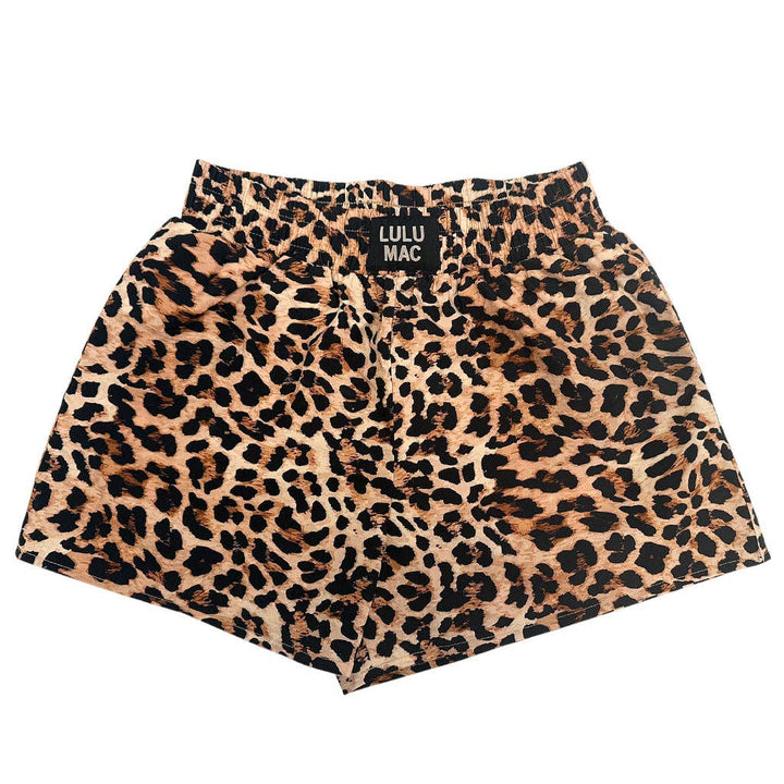 Girlie Girl Originals - BXLP-LEOPARD BOXER SHORT: Brown / X-Large