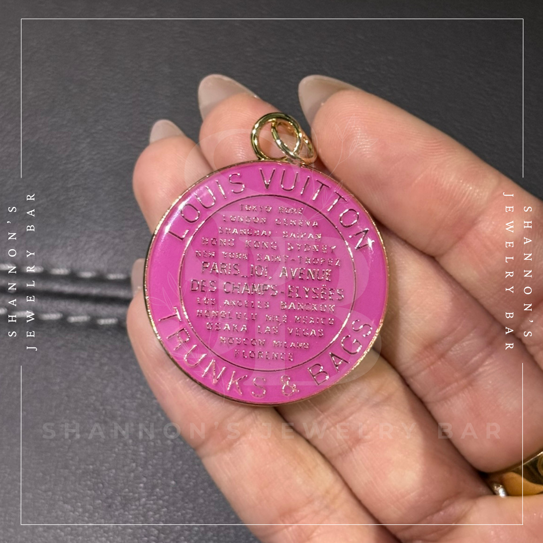 Shannon's Jewelry Bar - Louis Vuitton Charm Zipper Pull LV Enamel Trunks & Bags Tag