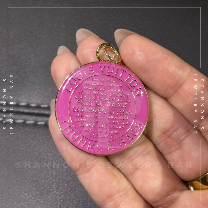 Shannon's Jewelry Bar - Louis Vuitton Charm Zipper Pull LV Enamel Trunks & Bags Tag