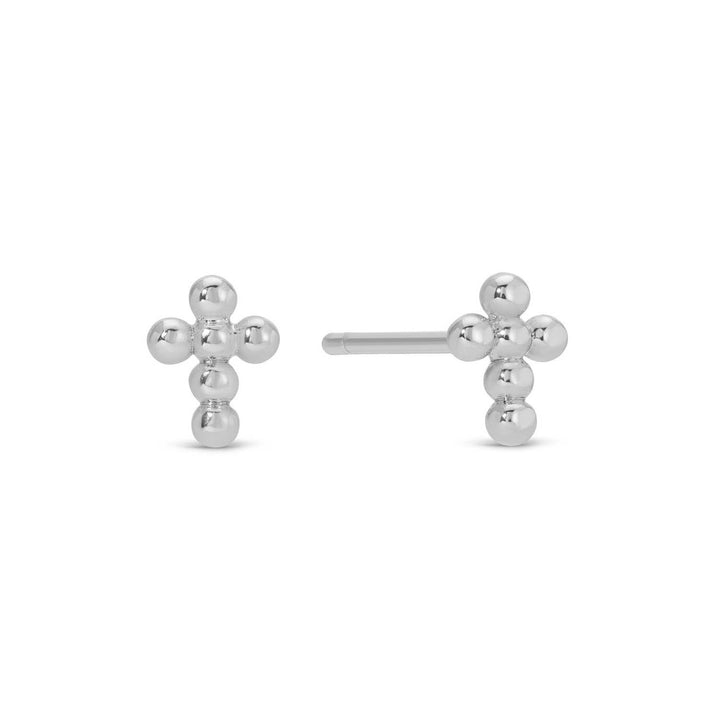 Splendid Iris - Multi Cross Velvet Set/3 Stud Gift Set: Silver