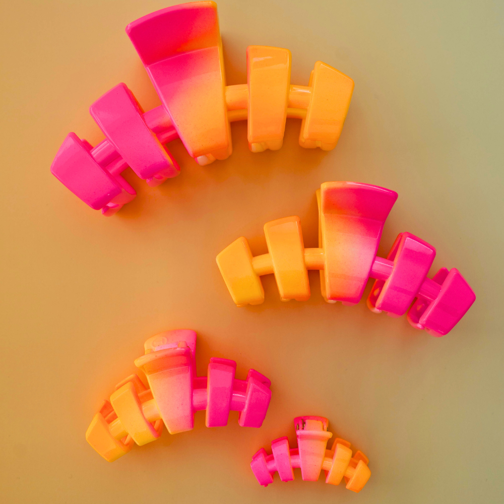 TELETIES - Classic Hair Clip | Small | Day Rave