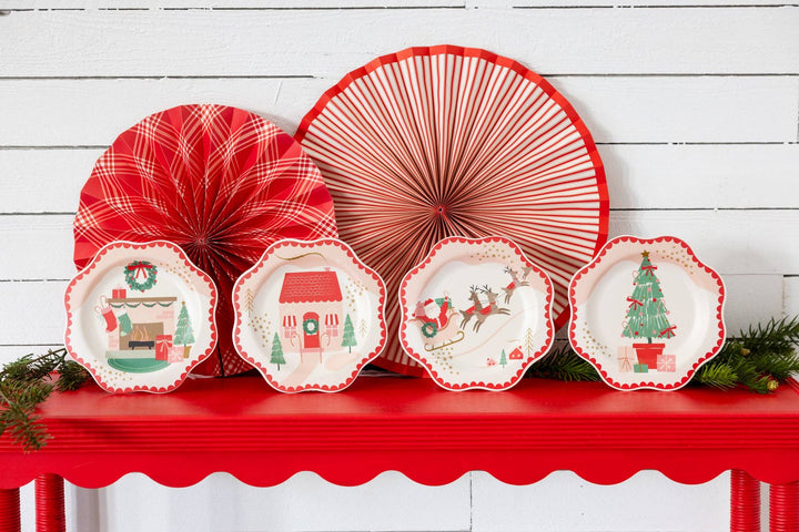My Mind’s Eye - BEC1142 - Santa Scenes Bamboo Melamine Plate Set