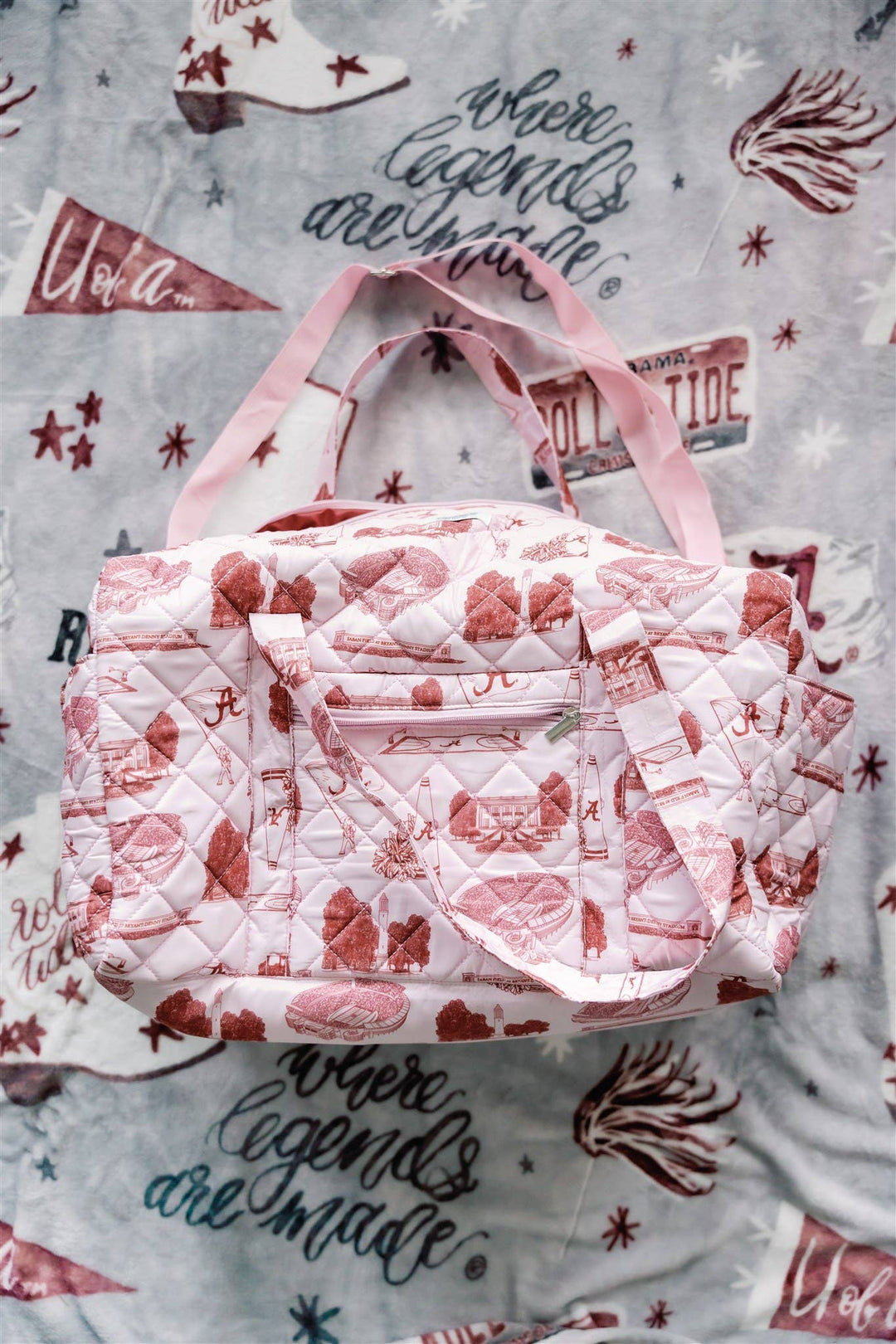 Gracefully Made Art - Licensed University of Alabama Quilted Duffle