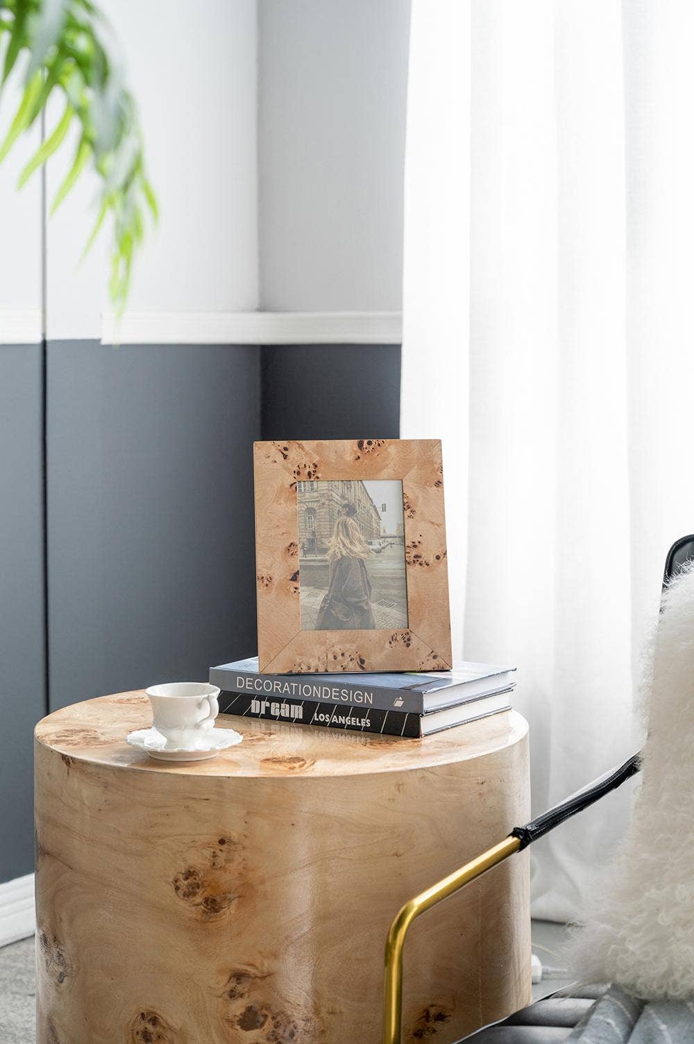 A&B Home Group Inc. - 8x10" Burl Wood Photo Frame, Brown