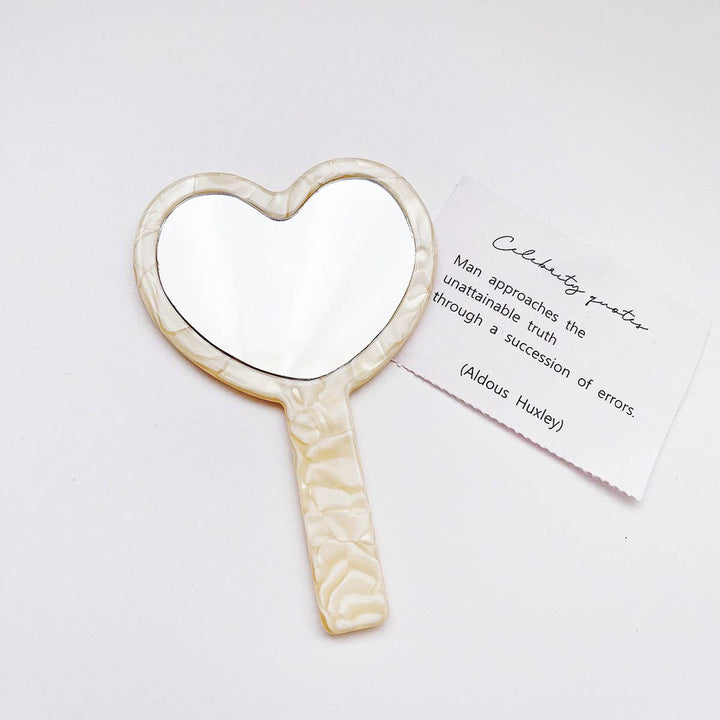 ACCITY - Retro Acetate Compact Mirror Geometric/Heart_CWMM6373: LIGHTCOFFEE / (OS) 1