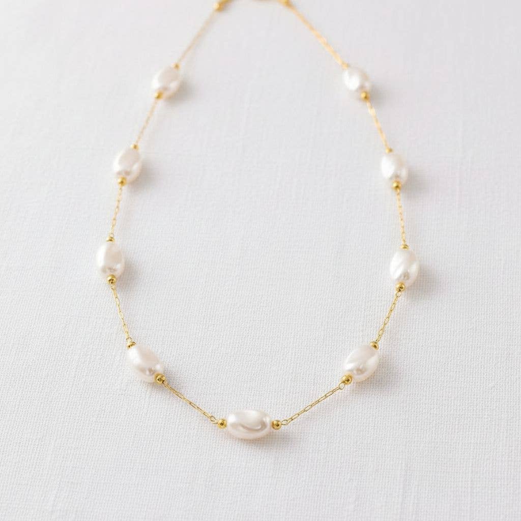 paperln - Pearl Heart Shell Necklace: A24