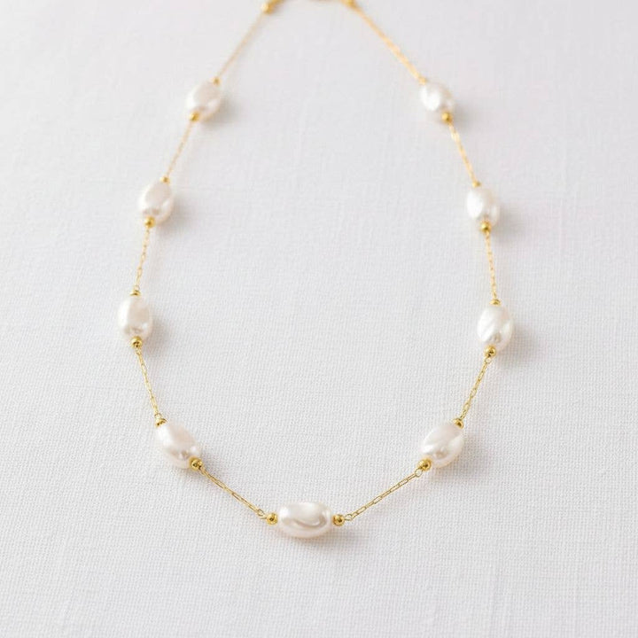 paperln - Pearl Heart Shell Necklace: A24