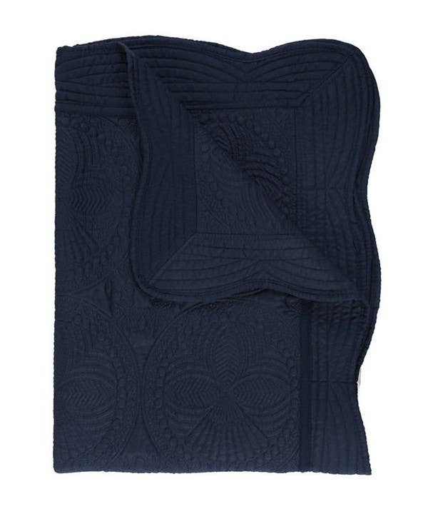 Zsa Zsa & LoLLi - Heirloom Quilt - Baby Quilt Blanket Swaddle Monogram: Baby Blue