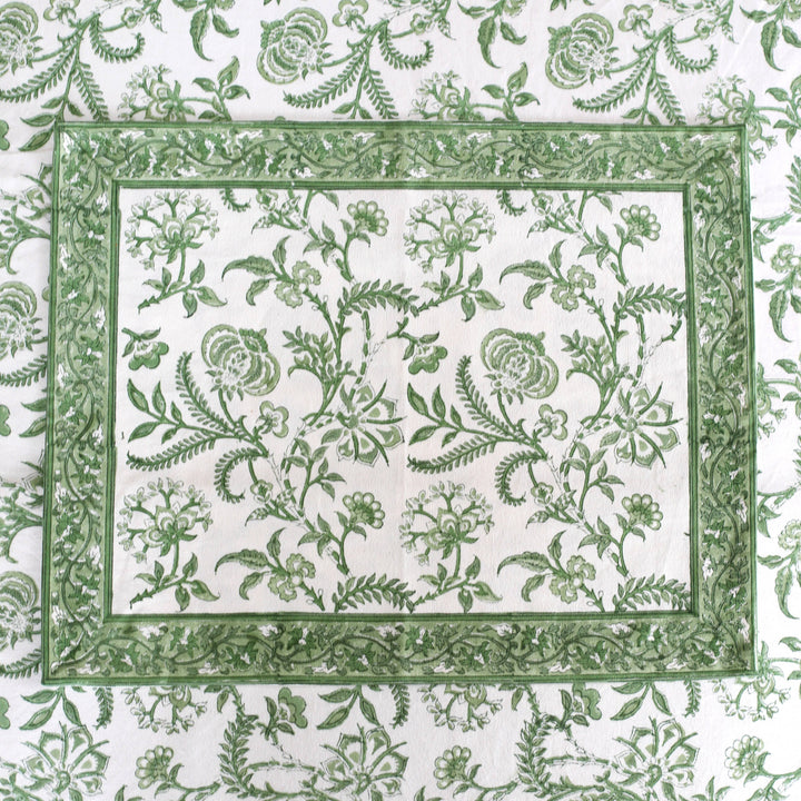 PACIFIC & ROSE TEXTILES - Placemat Lilibet Green, Set of 4