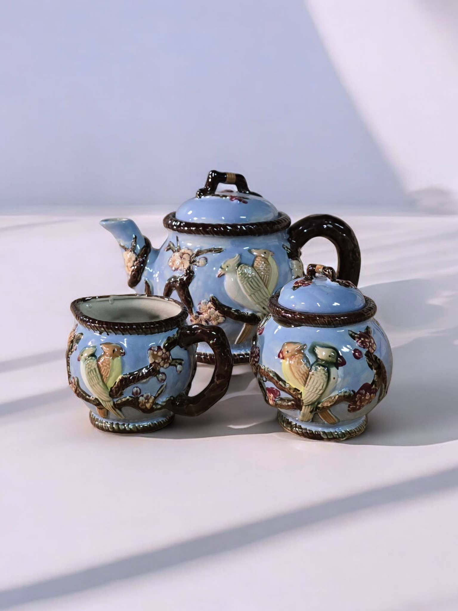 AA Importing - 3-Piece Bird Pattern Tea Set – The Oaks Apparel Co.