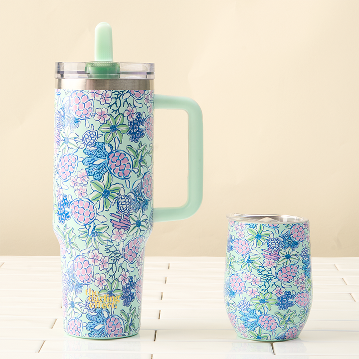 The Darling Effect - 40 oz Lifestyle Flip Straw Tumbler-Coastal Cove