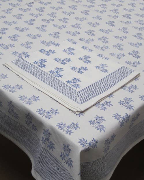 natural habitat - Tablecloth 86 Rnd Jasmine Blue 2565A