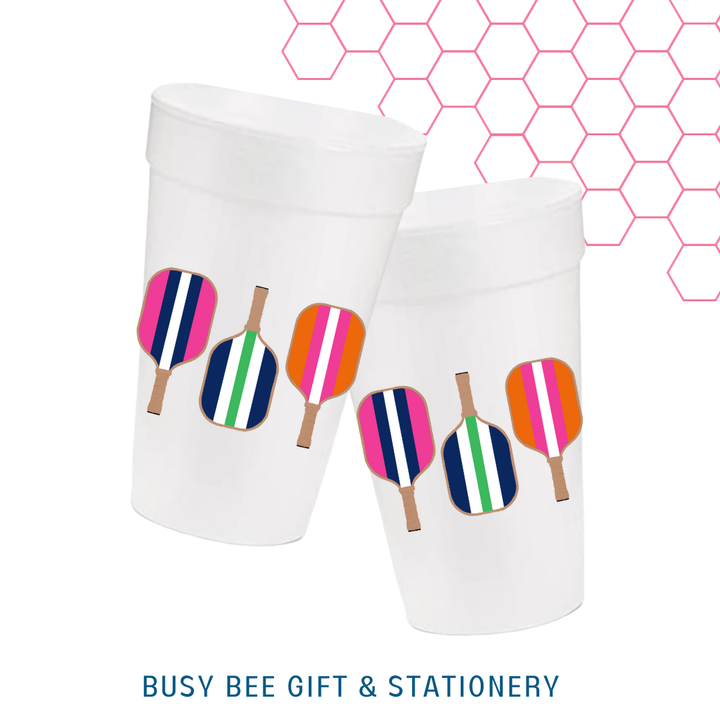 Busy Bee Gift & Stationery - Pickleball Paddle Foam Cups Set of 10