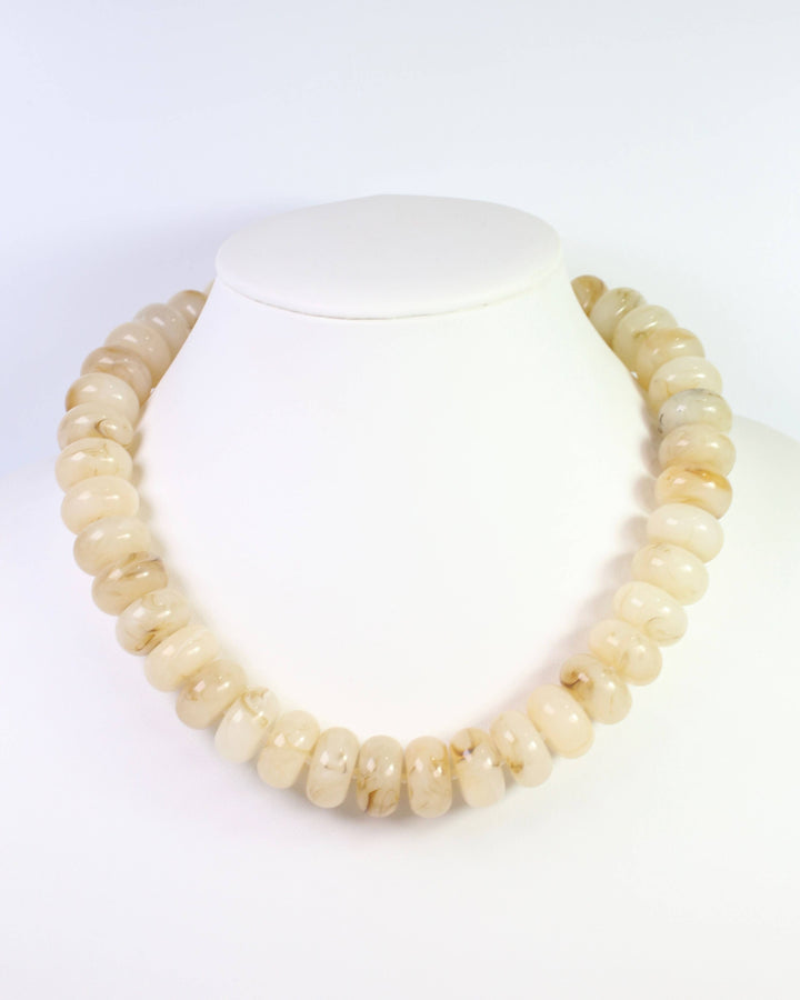Caroline Hill - Pipestone Marble Beaded Necklace Natural: Default