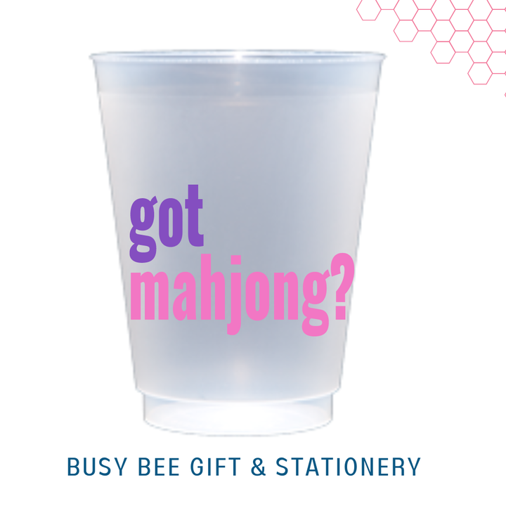 Busy Bee Gift & Stationery - Got Mahjong Frost Flex 16 oz Cups