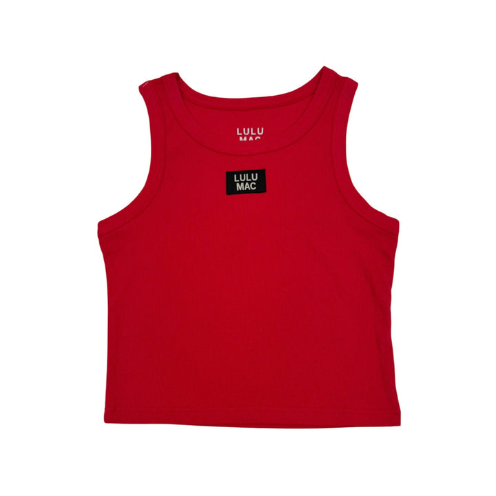 Girlie Girl Originals - DD-TANK RED LULU MAC SOLID TANK TOPS: RED / Small