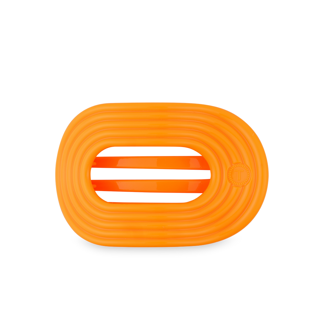 TELETIES - Flat Round Hair Clip | Medium | Day Rave