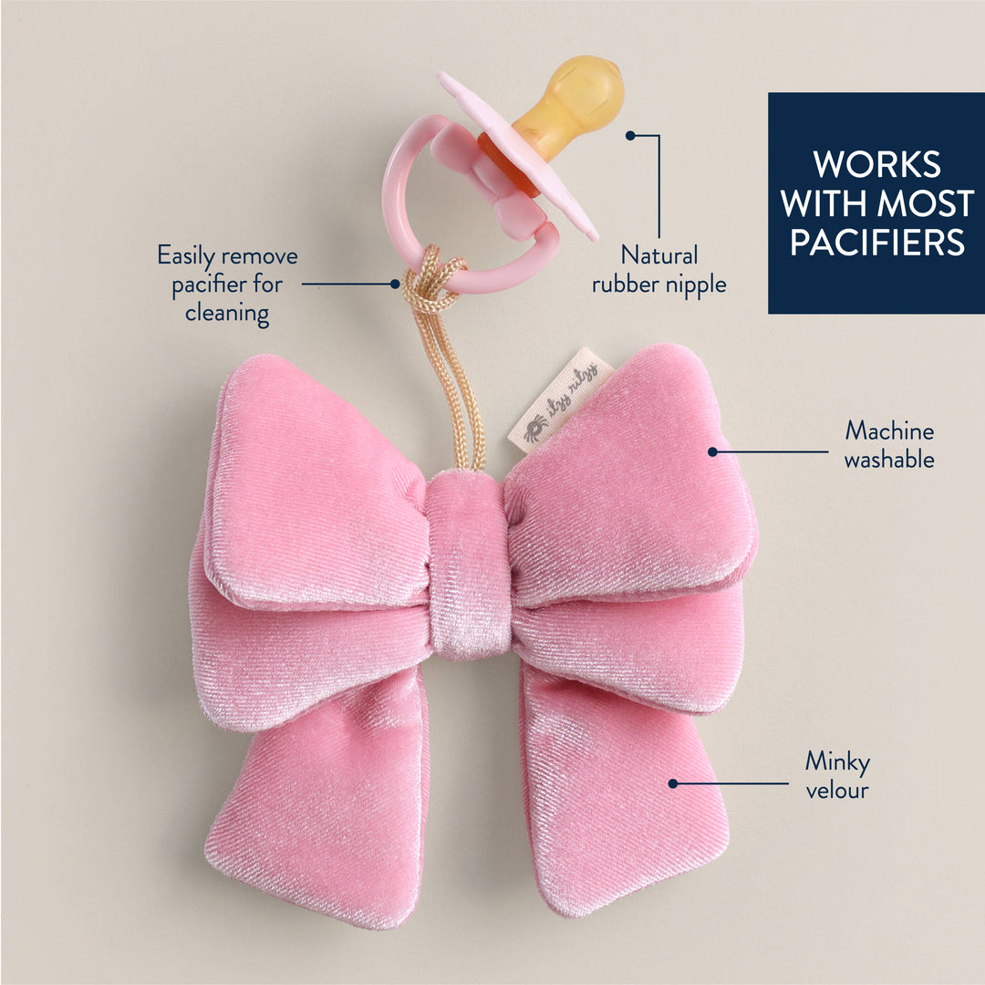 Itzy Ritzy - *NEW OPTIONS* Bitzy Pal Natural Rubber Pacifier & Plush: Bear