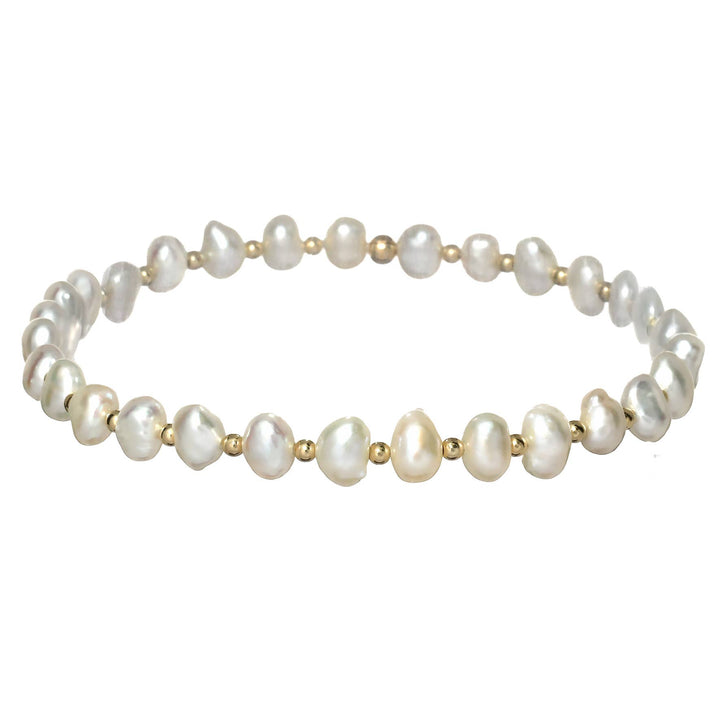 bara boheme - "AMELIA" 14K Gold Filled Bracelet: GOLD FILLED / Stretchy 6.5"