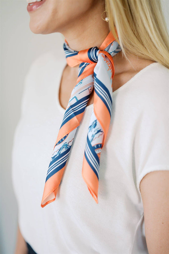 Gracefully Made Art - Auburn University Silk Scarf