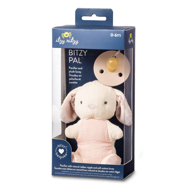 Itzy Ritzy - *NEW OPTIONS* Bitzy Pal Natural Rubber Pacifier & Plush: Bow