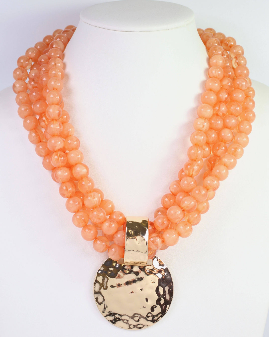 Caroline Hill - Laven Layered Beaded Necklace with Pendant Coral: Default