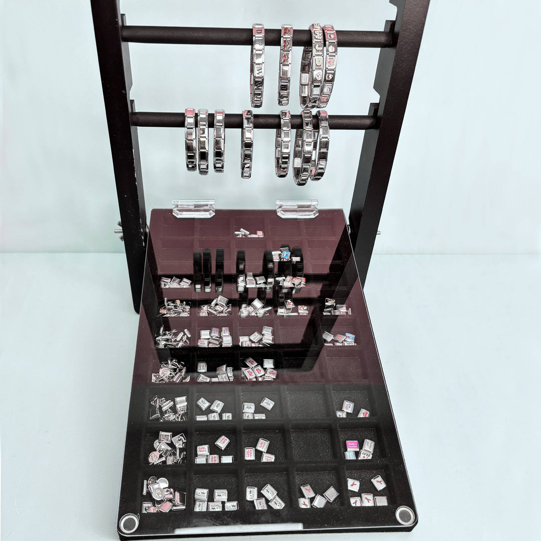 Natalia - Italian Charms Display - 40 bins & Bracelet/Necklace Rods