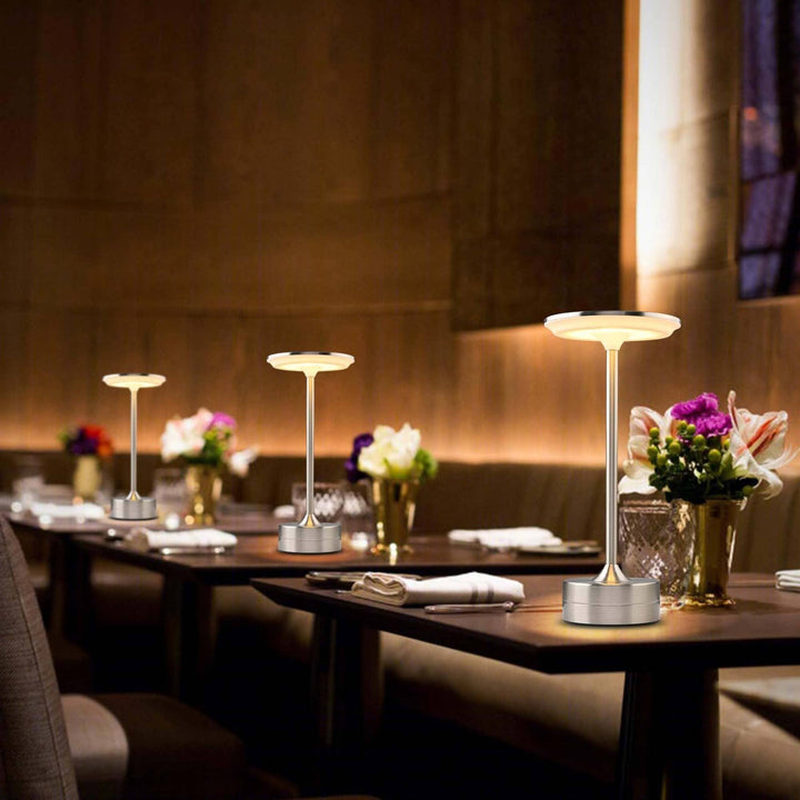 LAX Gadgets - LED Table Lamp – Touch Control, Dimmable, Rechargeable: Gold