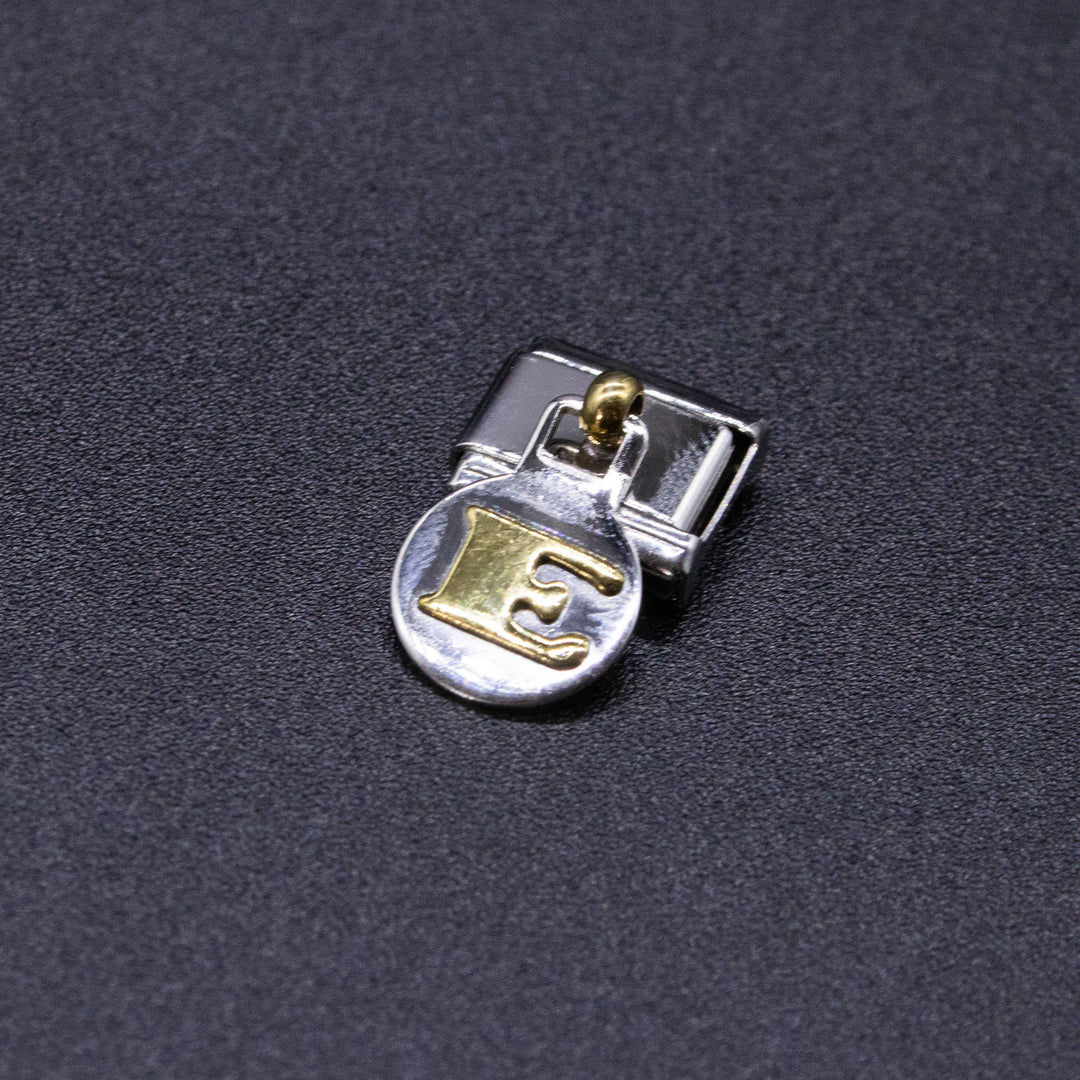 Natalia - Italian Charm Letters A-Z - 9mm Gold Dangle Bracelet Charms: T
