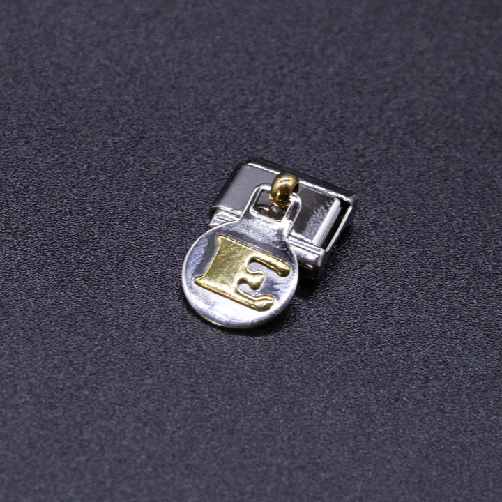 Natalia - Italian Charm Letters A-Z - 9mm Gold Dangle Bracelet Charms: J
