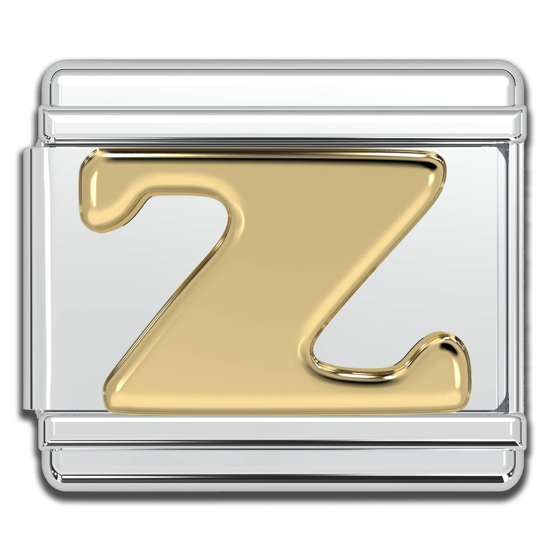 Natalia - Italian Charm Letters A-Z - 9mm Gold Bracelet Charms: Q