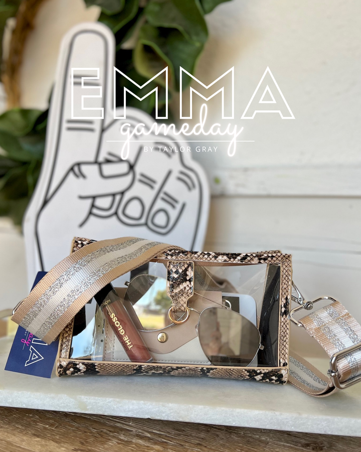 TAYLOR GRAY - The Emma Gameday Snake Clear Purse 2 | shoptaylorgray