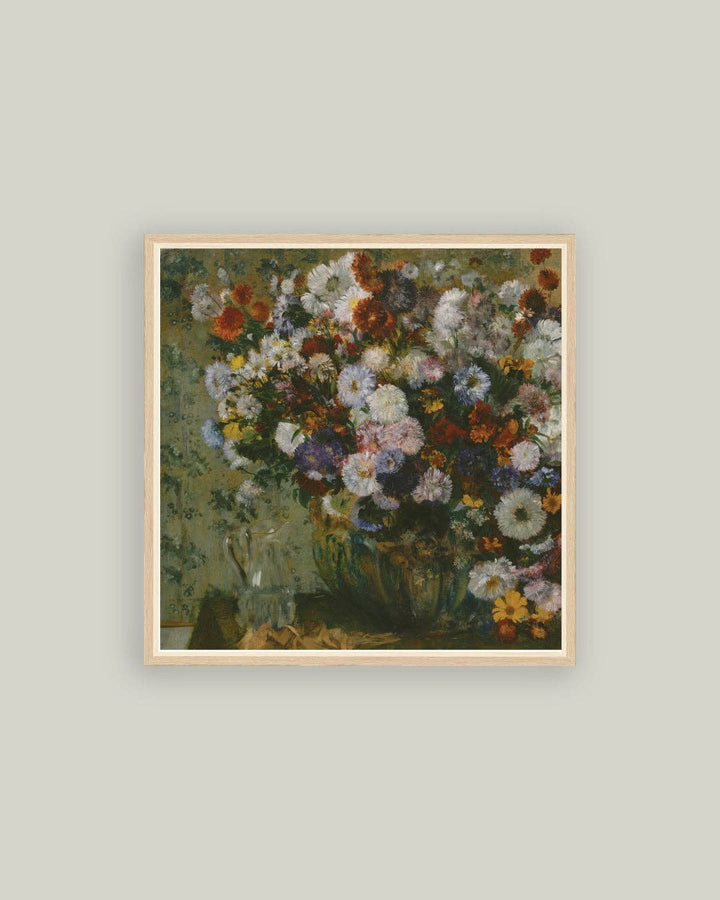 Petal Lane Home - Bright Bouquet Framed Antique Art: 5x5