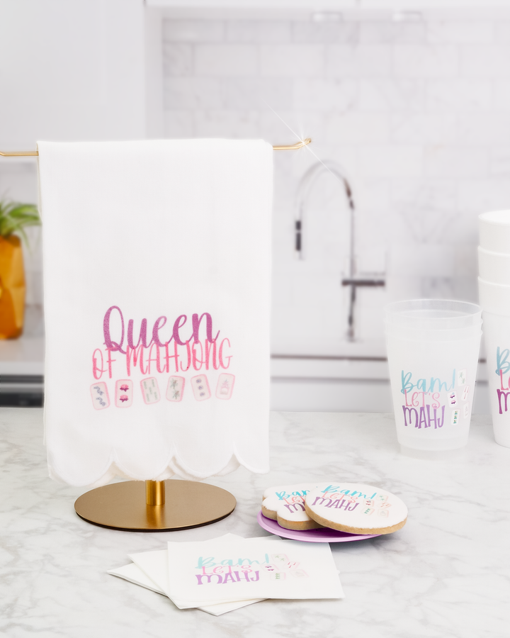 Busy Bee Gift - Queen of Mahjong Tea Towel