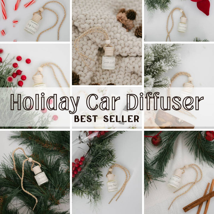 HOLLOWOOD FRAGRANCE - HOLIDAY CAR DIFFUSER: CASHMERE CEDAR