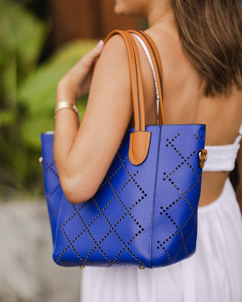 Louenhide - Baby Bermuda Tote Bag: Vegan-Polyurethane / Women-Owned / Putty