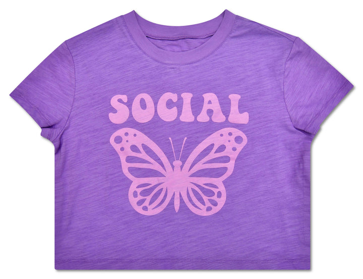 Iscream - SOCIAL BUTTERFLY BOXY TEE SHIRT (LARGE (14))