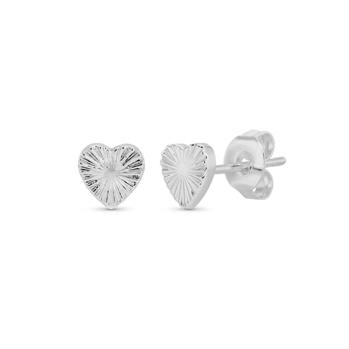 Splendid Iris - Heart Burst Studs on Velvet Gift Tag: Gold
