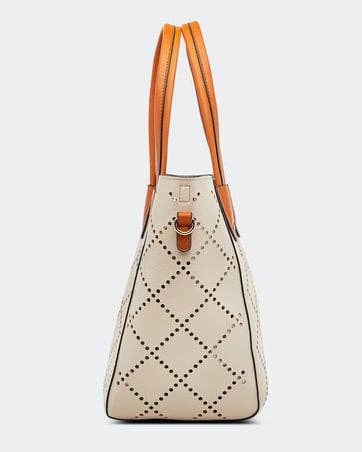 Louenhide - Baby Bermuda Tote Bag: Vegan-Polyurethane / Women-Owned / Putty