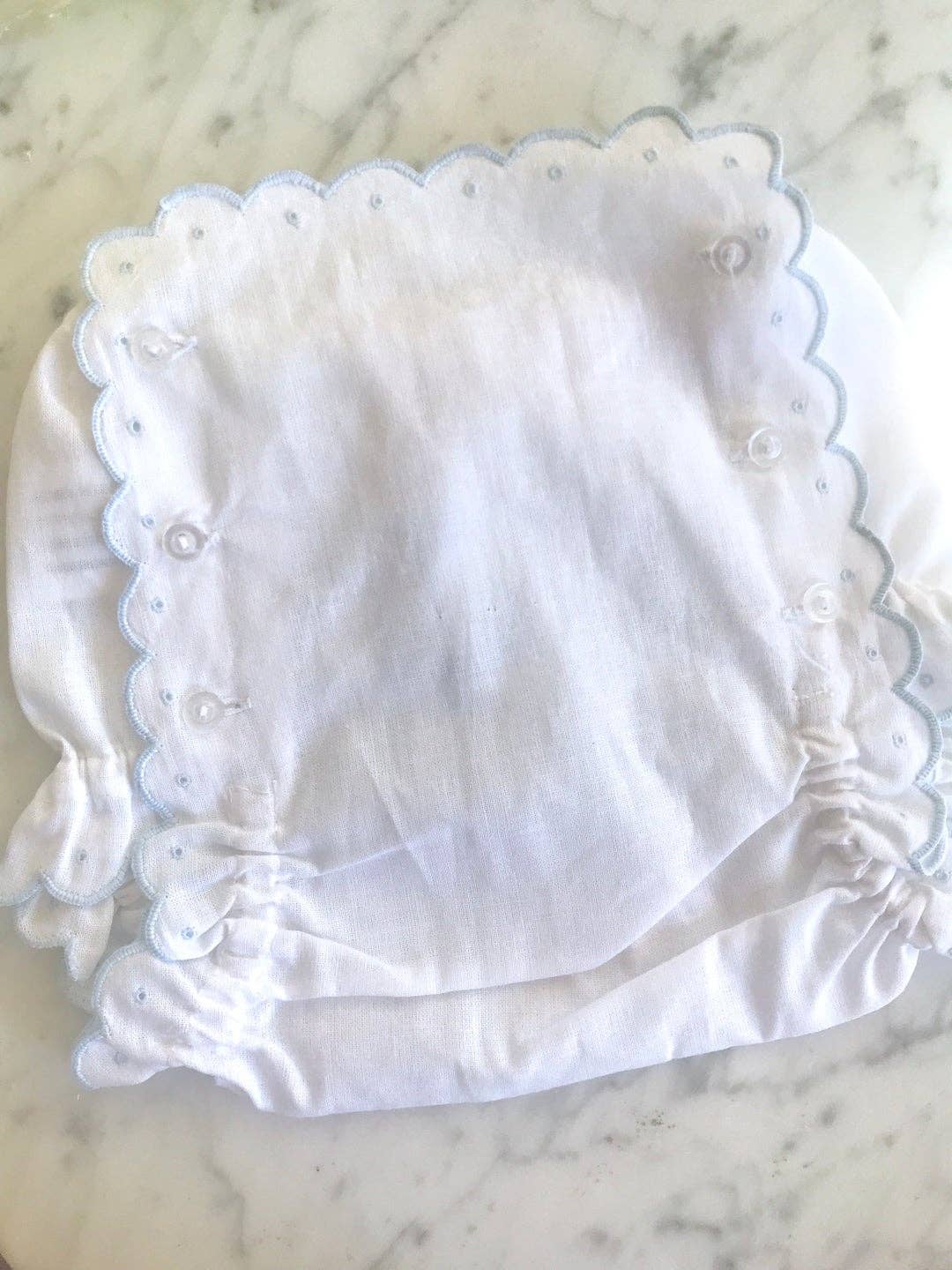 Zsa Zsa & LoLLi Monogram Blanks - Scalloped Diaper Cover, Panty, Monogram, Embroidery: Pink / L6-12 mos