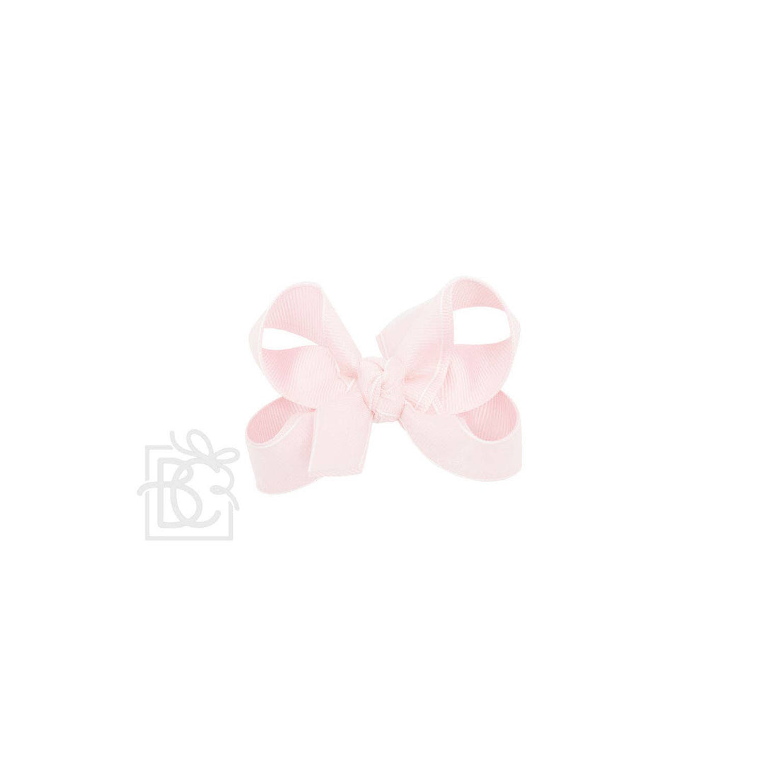 Beyond Creations, LLC - LAYERED ORGANZA/GROSGRAIN BOW ON CLIP: 5.5" Huge - 2.25" Ribbons on Alligator Clip / ANTIQUE WHITE