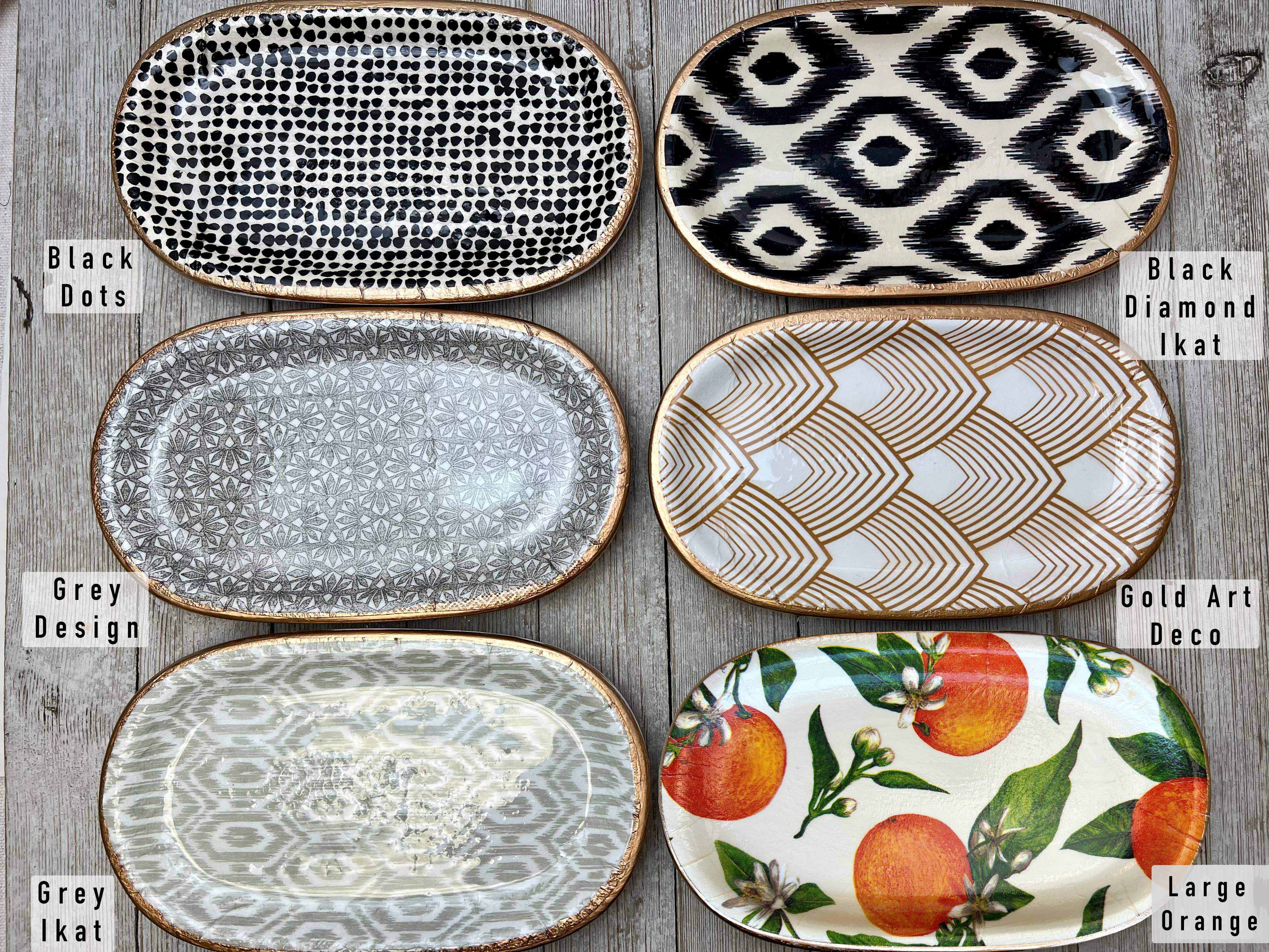 Michelle Allen Designs - Ceramic Jewelry tray- large: Large Peony