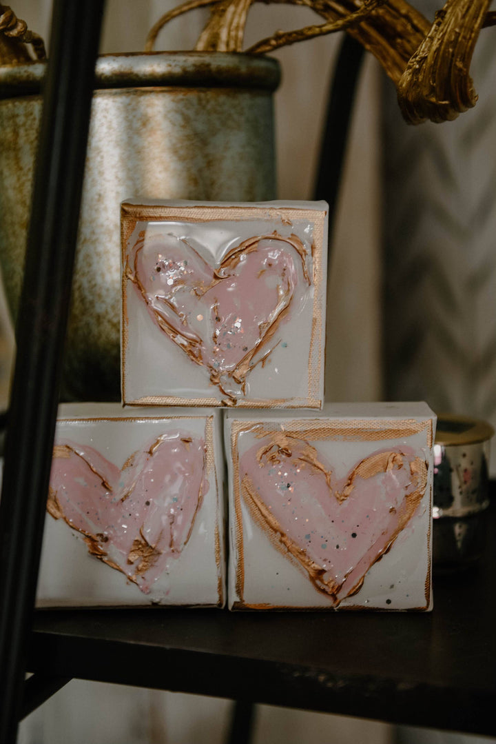 The Painted Petal - 4x4 Heart