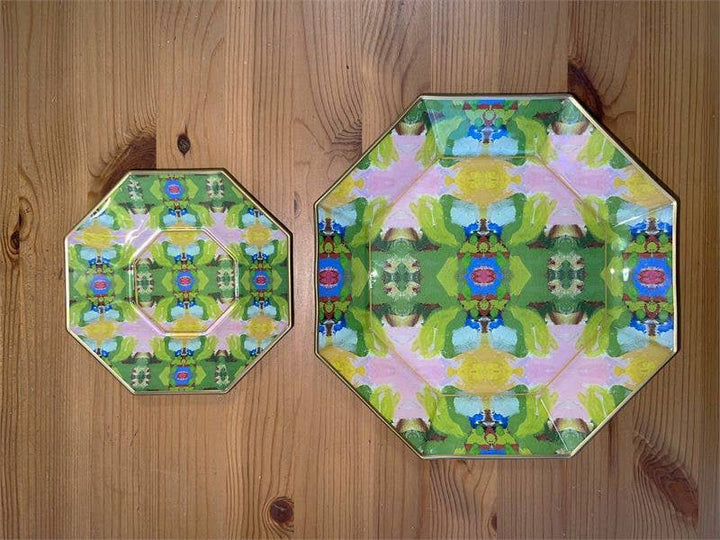 Marye-Kelley - Brooks Avenue Pink by Laura Park Decoupage Glass Plate: 5" Octagonal