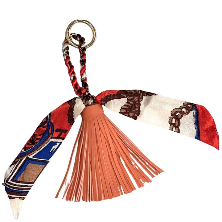 Be Clear Handbags - Amelia tassel bag charm: Orange