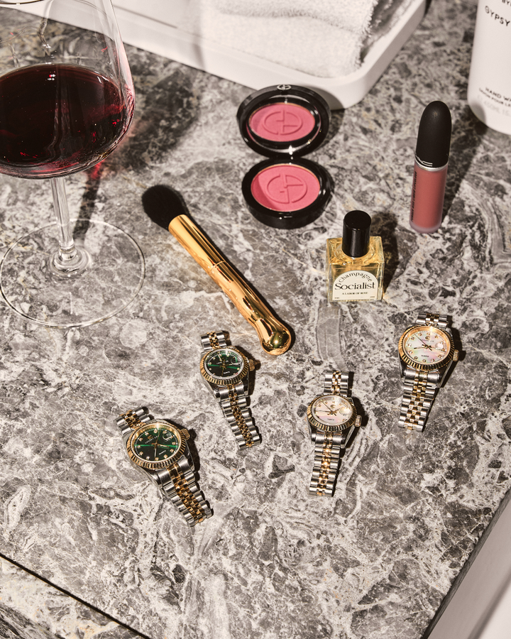 C&C LUXURY CO. - 28MM CLASSIC WATCH: TWO-TONE & MOTHER OF PEARL