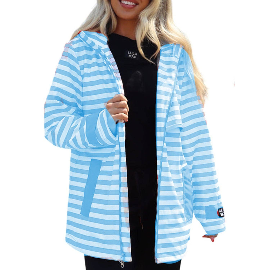 Girlie Girl Originals - Lulu Mac Raincoat Darby Blue/White: Blue/White / Adult X-Large